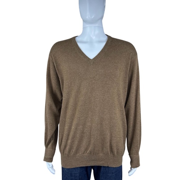 Peter Millar Crown Heritage 100% Pure Cashmere V-Neck Sweater XL Pullover Preppy - Picture 2 of 16